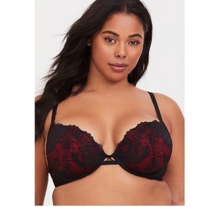 torrid Intimates & Sleepwear - Torrid Boudoir Red Lace Push-Up Plunge Bra torrid Intimates & Sleepwear - Torrid Boudoir Red Lace Push-Up Plunge Bra
